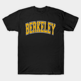 Berkeley California Ca Varsity Amber Text T-Shirt